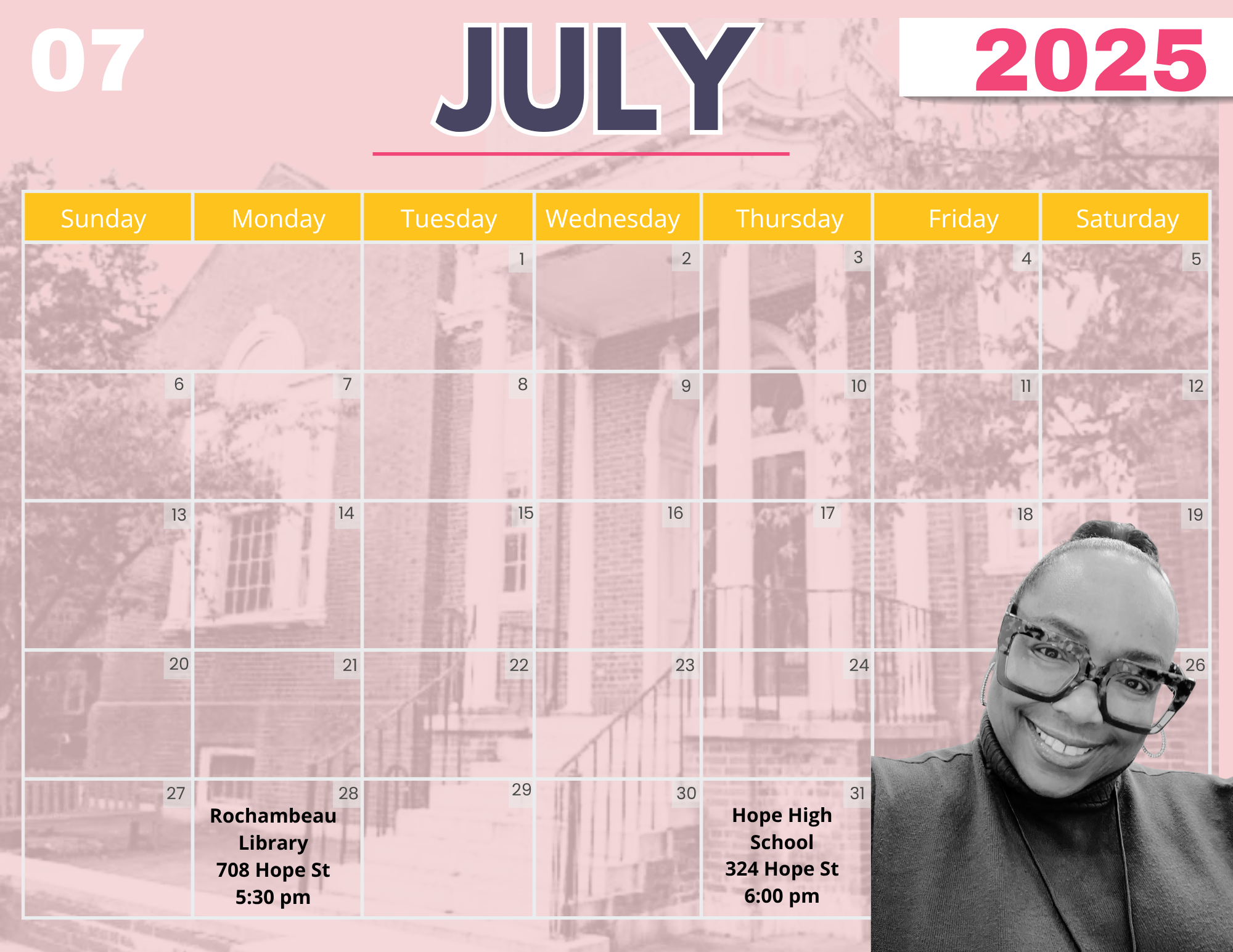 July Calendar of Events