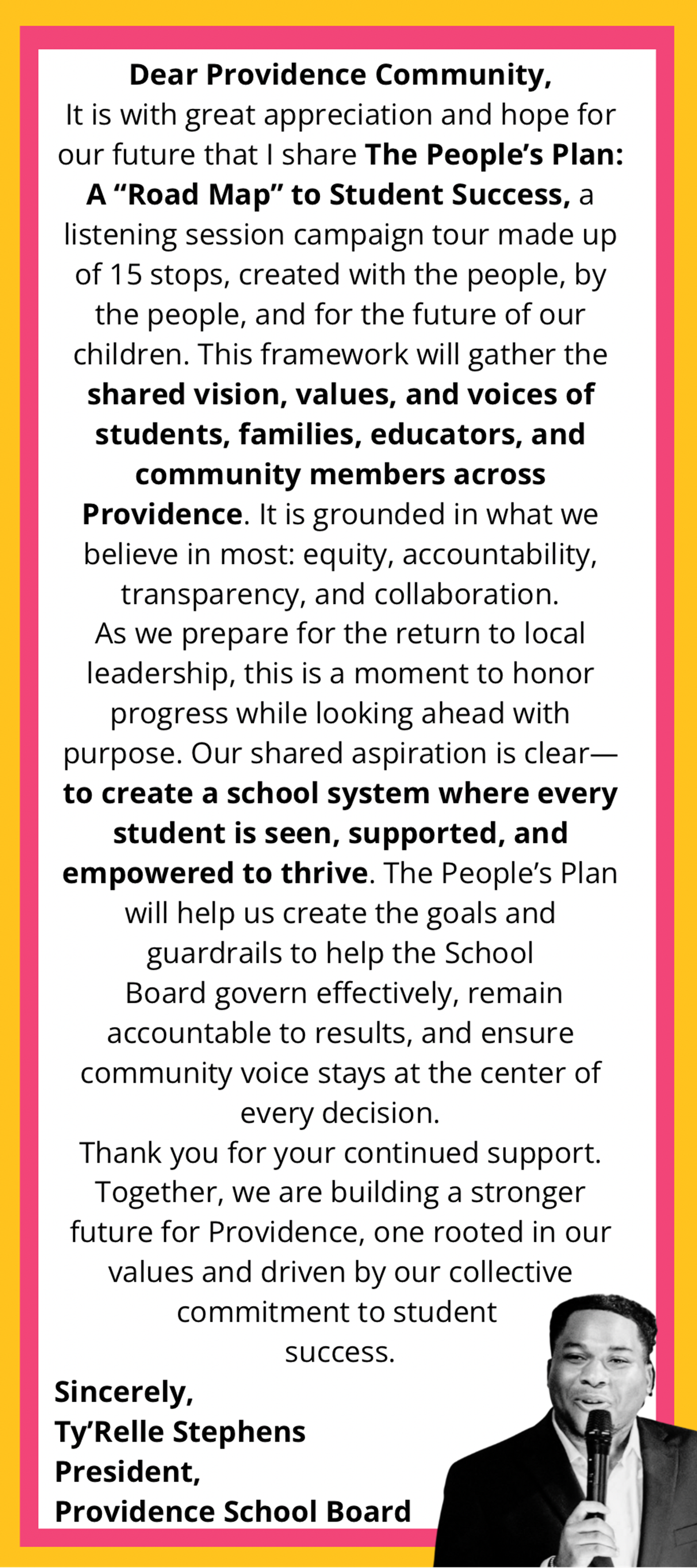 Dear Providence Community